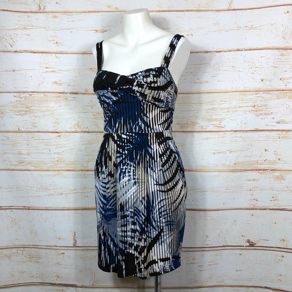 C3 - Bisou Bisou Blue Brown  Dress - Size 4